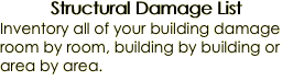 Structural Damage List
